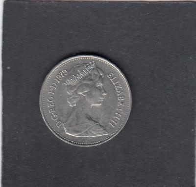 Beschrijving: 5 Pence ELIZABETH II
